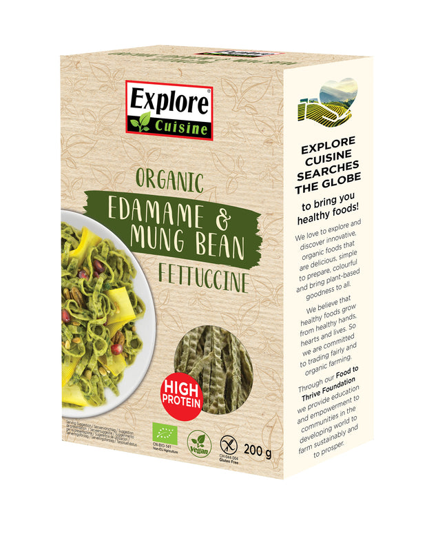 Explore Cuisine Bio Edamame & Mung Fettuccine High Protein Pasta